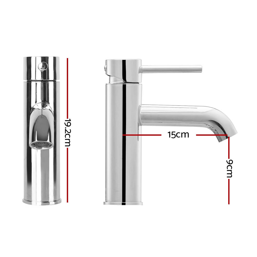 AU Bathroom Waterfall Spout Mixer One Hole Handle Basin Sink Tap Silver WELs